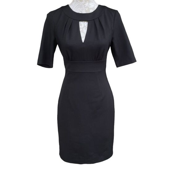 Trina Turk Black Cutout Neck Fitted Dress Size Small - Picture 1 of 4